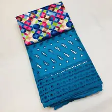 Нигерийская кружевная ткань высокого качества, Африканский принт, хлопок, голландский Анкара, швейцарская вуаль, кружево 2,5+ 3 ярдов/партия