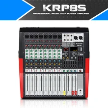 Fuluode 8 Channel Professional Mixer With power amplifier and reverberation function Support Bluetooth USB playback stage show