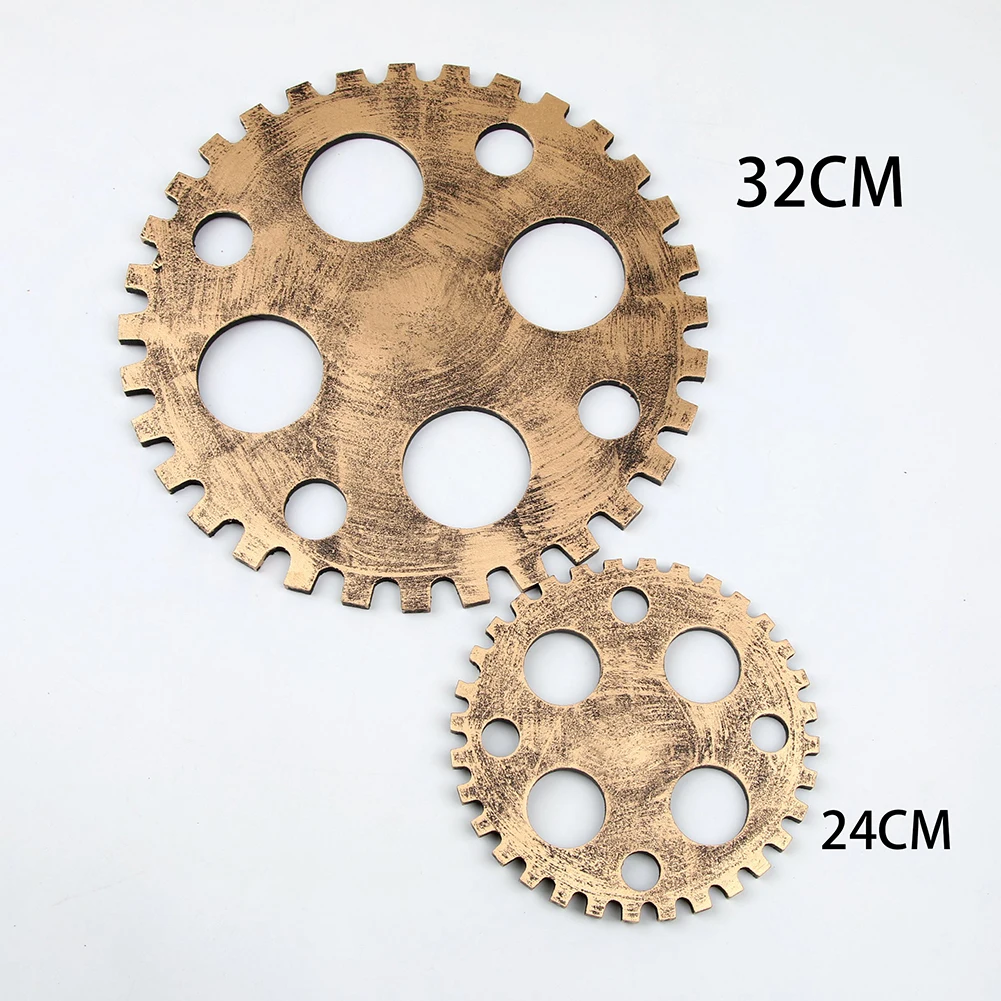Поддельные металлические Деревянные Шестерни модель промышленный стиль стены орнамент бар кафе Паб Декор набор