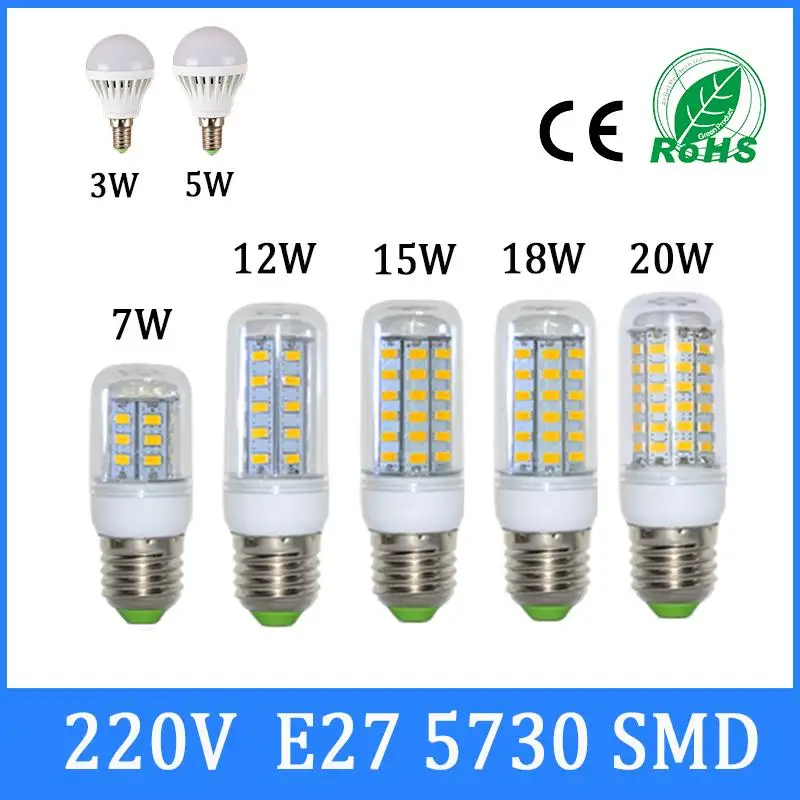 Top Quality Led Lamp Bulb E27 220V 240V 3w 5w 7w 12w 15w 18w 20w