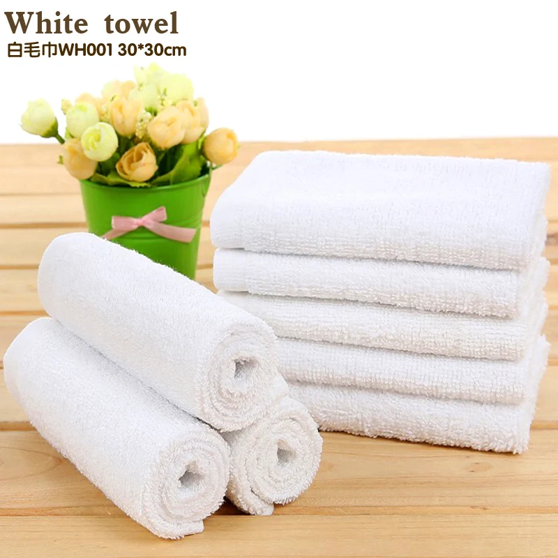 New Arrival 10PCS/Lot Cheap Towel White small towel 30*30cm 100 cotton