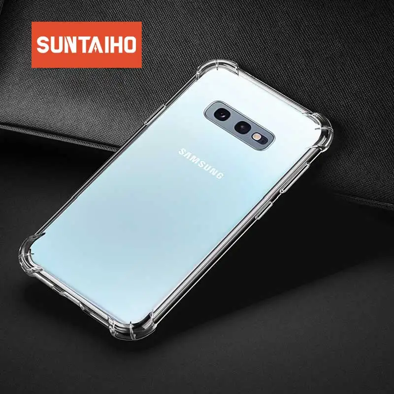 Suntaiho Clear Silicone Case For Samsung a50 case Galaxy A50 Case S10 Plus S8 S9Note 8 9 Plus J4 plus A7 2018 A50 A30 A70 Cover