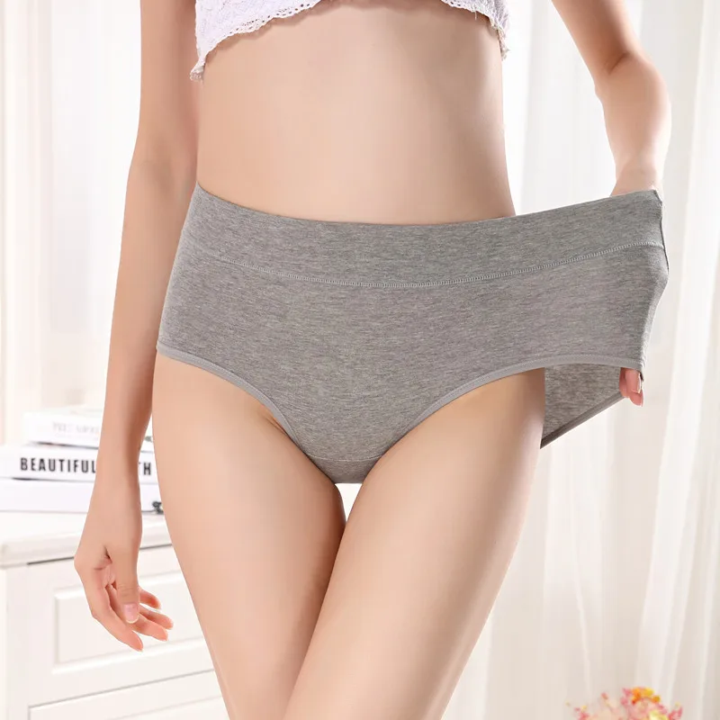 

Women Underwear Briefs Comfortable Cool Bamboo Fiber Panties Pure Color Classic High Waist Underwear Girl Fashion Underpants
