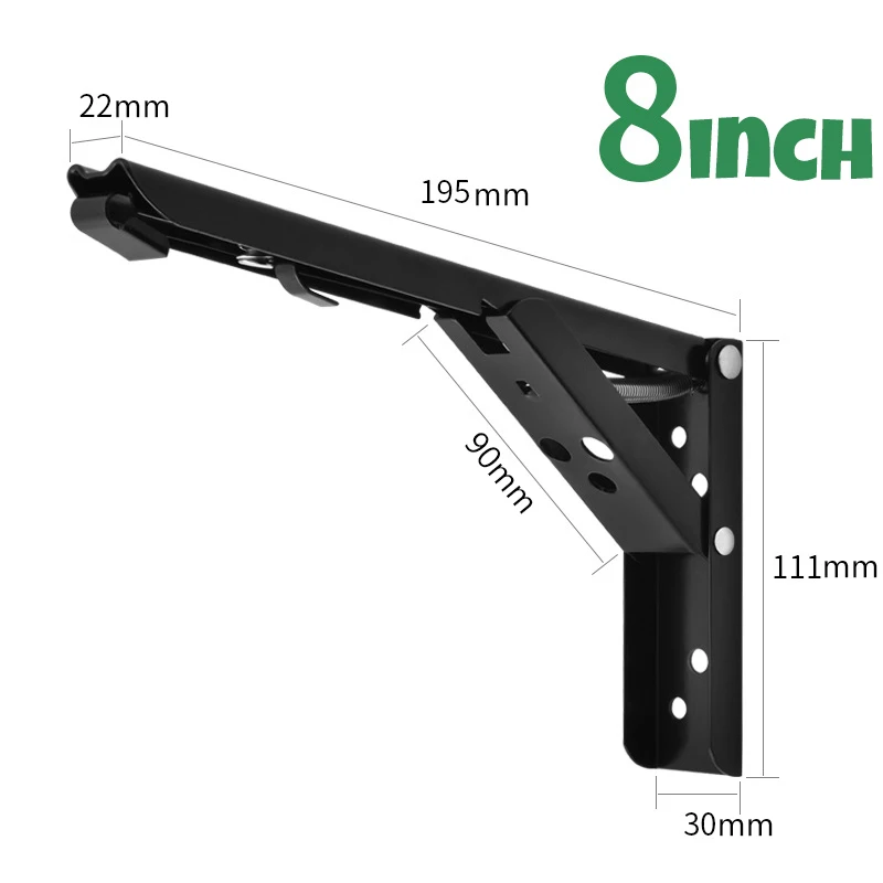 Черный 2 шт. треугольный складной Угловой кронштейн Регулируемая ТЯЖЕЛАЯ ПОДДЕРЖКА настенный кронштейн для скамейки стола полка Кронштейн мебельная фурнитура - Цвет: Красный
