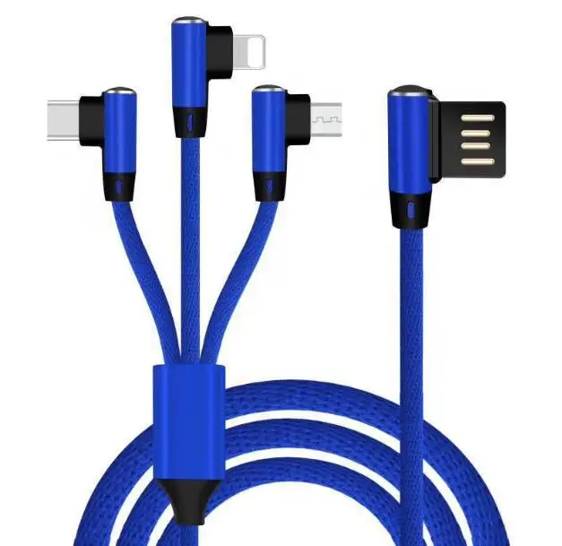 

Electermi 10PCS 3in1 Micro USB IOS Android Type-c Cable 2A Charging Micro usb Charger Cord For Samsung S7 HUAWEI