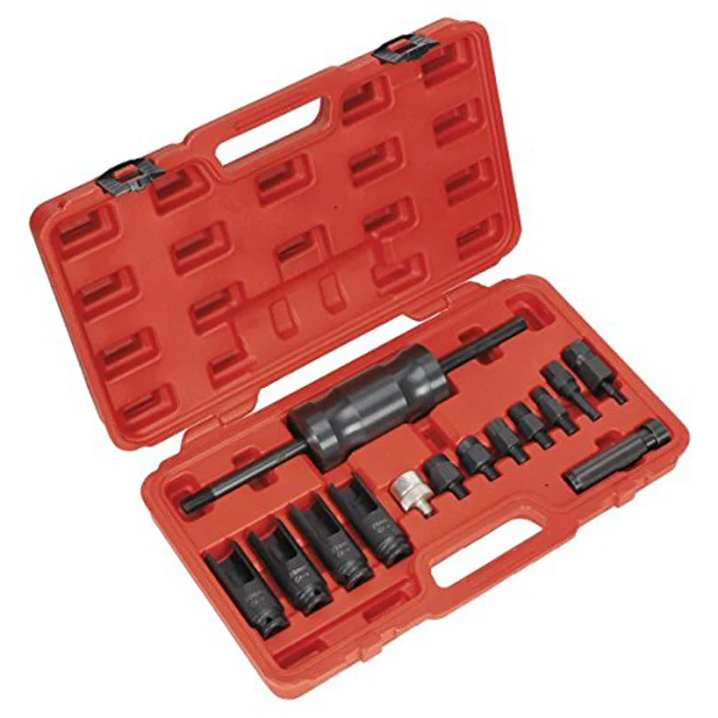 

14pcs Diesel Injector Extractor Remove & Common Rail Adaptor Puller Slide Hammer