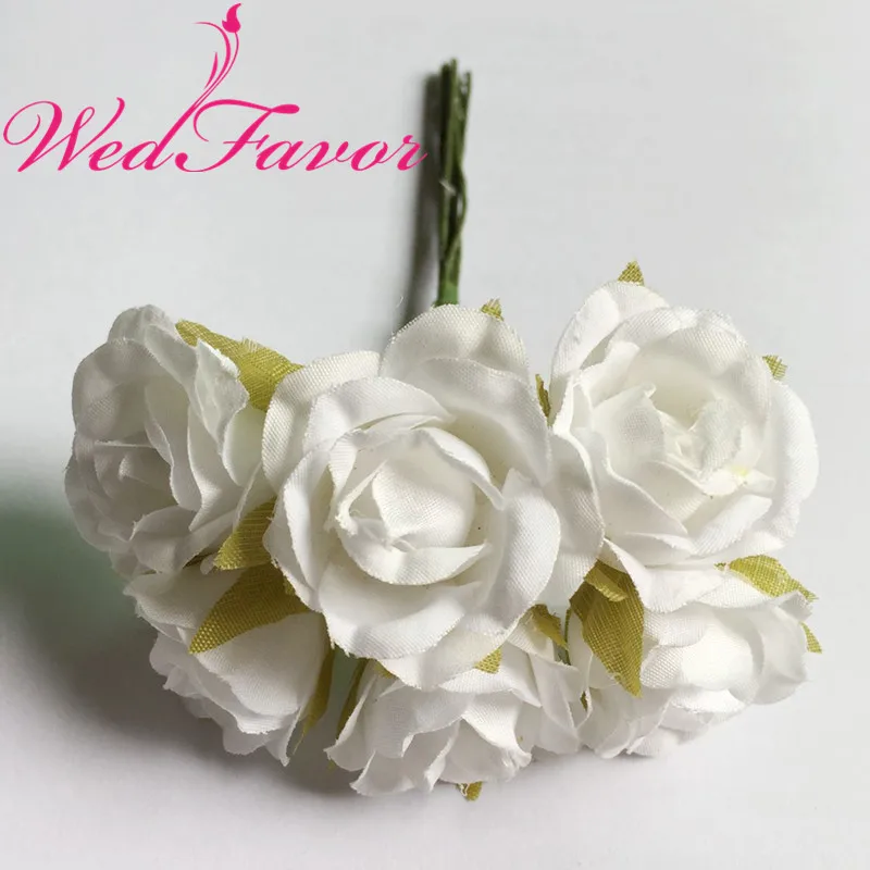 60 шт. 2,5 см мини декоративный искусственный цветок розы Букет для гирлянды волос Скрапбукинг свадебные декоративные