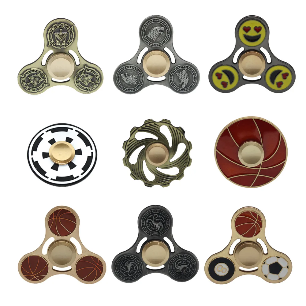 Hot 1pcs Mixed Styles Metal Hand Finger Spinner Handspinner Anxiety Fidget Stress Relief Funny Children Kid Adult Fast - Цена: 