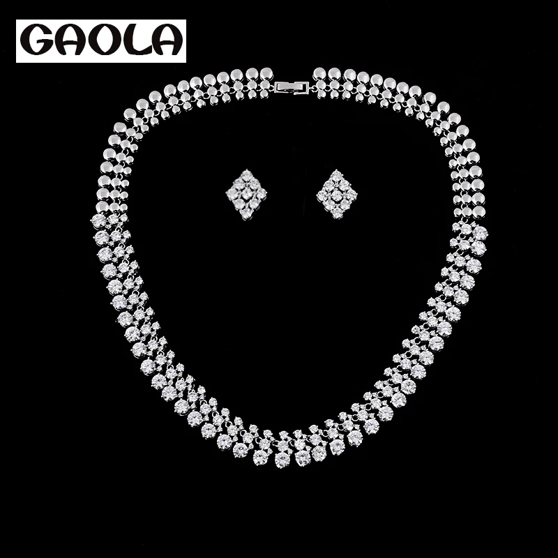 2015 мода новый дизайн невесты свадебный ювелирный набор Мода AAA фианит Кристалл ожерелье серьги для женщин GLDTN0139 2015 мода новый дизайн невесты свадебный ювелирный набор Мода AAA фианит Кристалл ожерелье серьги для женщин GLDTN0139