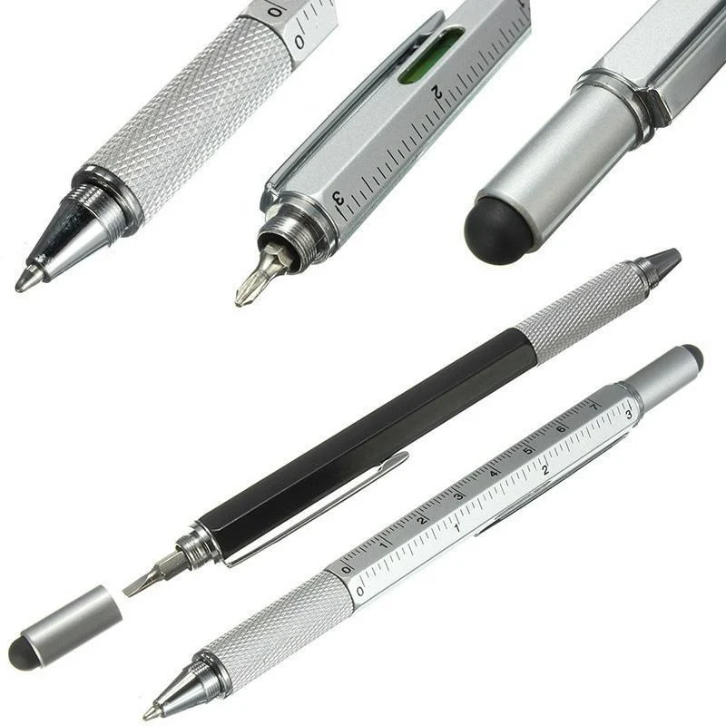 

6 in 1 Multi-function Tool Screwdriver Ballpoint Pen Touch Screen Touch Capacitive Phone Handwriting Ballpoint Pen Tool Pen