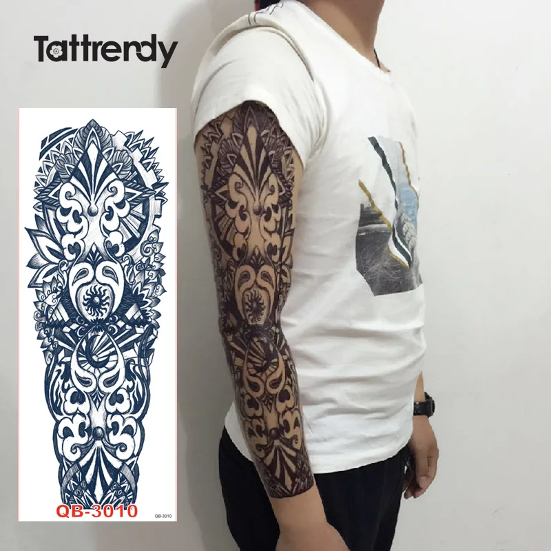 1pc full arm tattoo stickers large flower shoulder fake tattoos 1pc full arm tattoo stickers large flower shoulder fake tattoos