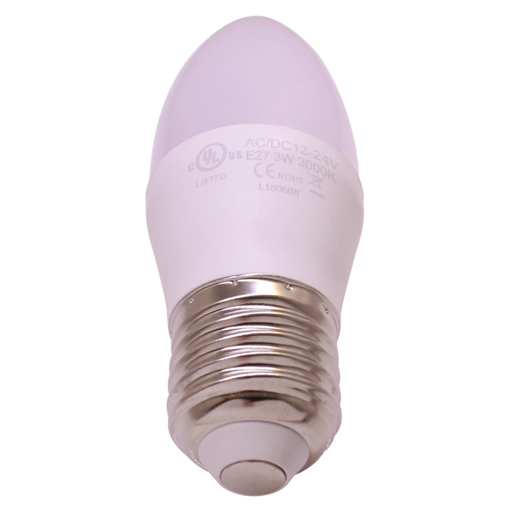 E14 E12 E27 B22 Светодиодный лампа-канделябр 12V 24V AC/DC 3W Equvalent 30W галогенная лампа без затемнения светодиодный светильник белый теплый белый