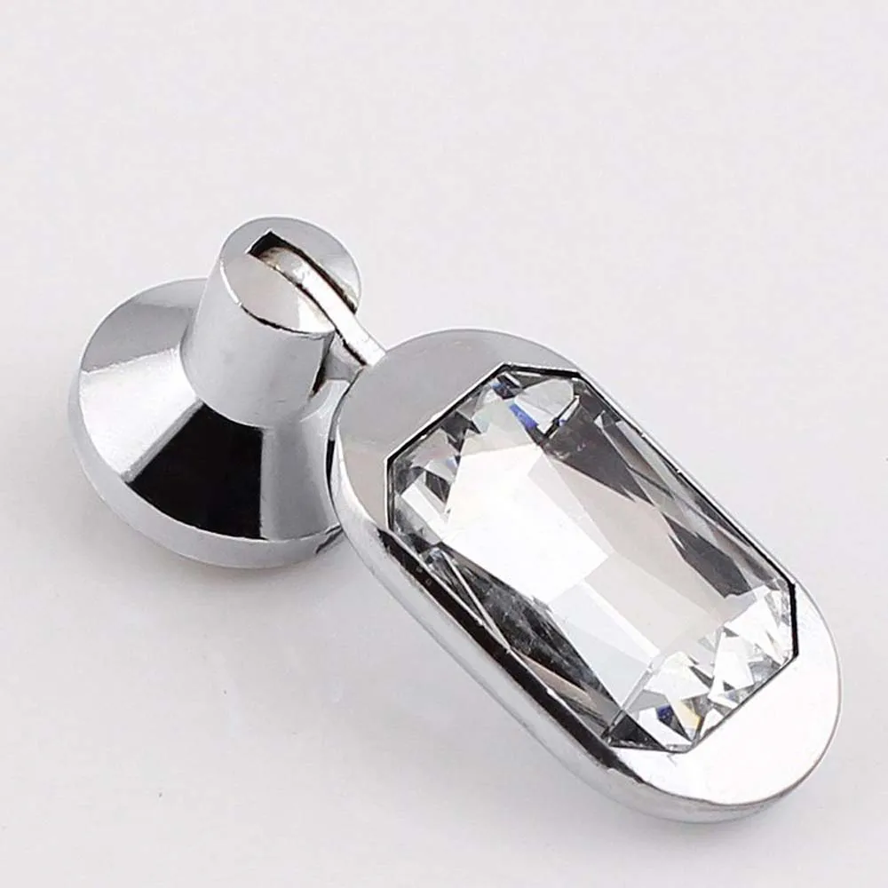 MEGAIRON Metal Shake Handshandle Crystal Handle 57mm Zinc Alloy Knobs Glass Door Pulls Cabinet Drawer Handles