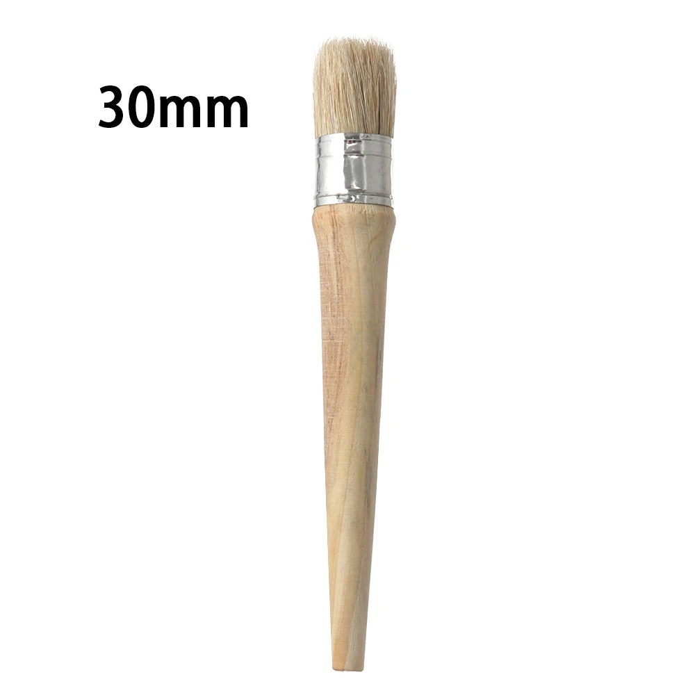 1PC Wood Large Brushes with Natural Bristles Chalk Paint Wax Brush for Painting or Waxing Furniture Stencils Folk art Home Decor roller cover Paint Tools