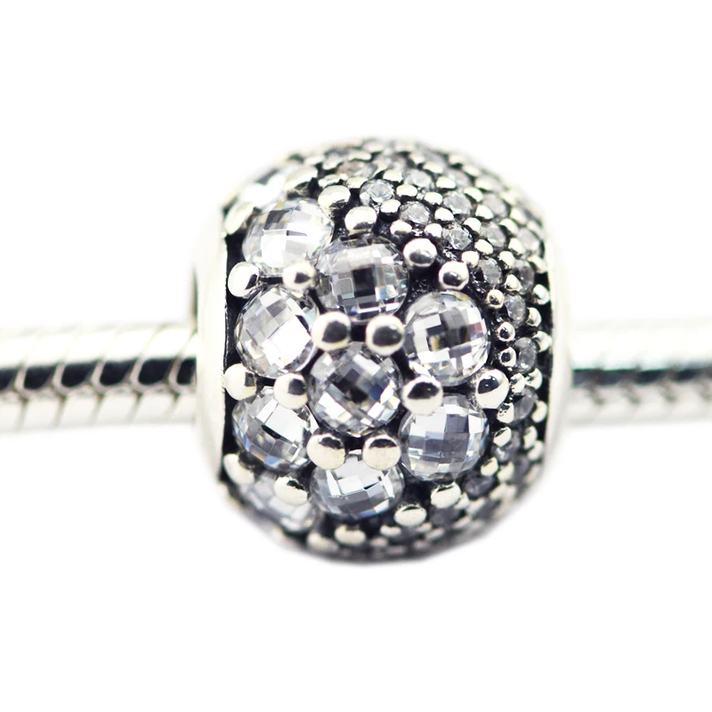 

Pandulaso Fashion Jewelry Enchanted Pave Charm Fits European Bracelets for woman DIY Sterling Silver Beads For Jewelry Making
