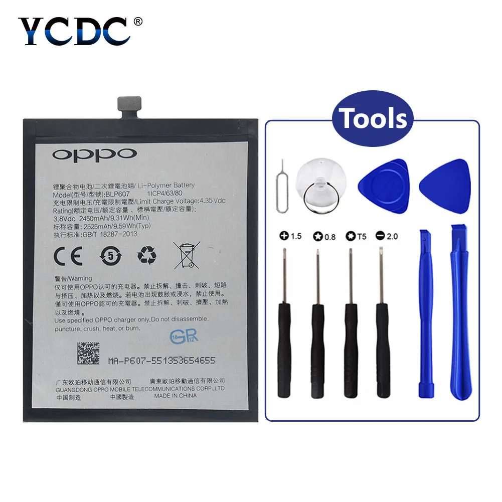 

2019 YCDC 100% Replacement Original BLP607 Battery For OnePlus X Oneplus X 3.8V 2525mAh With Repair Tools Li-ion battery