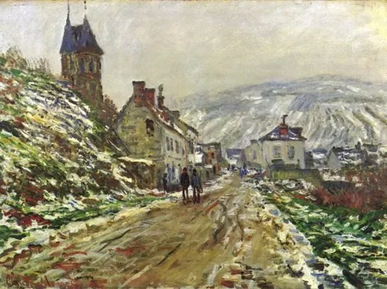 

Claude Monet Unframed Foot of the mountain village art Picture Handmade Canvas Oil Painting Artwork Wall Art Canvas painting