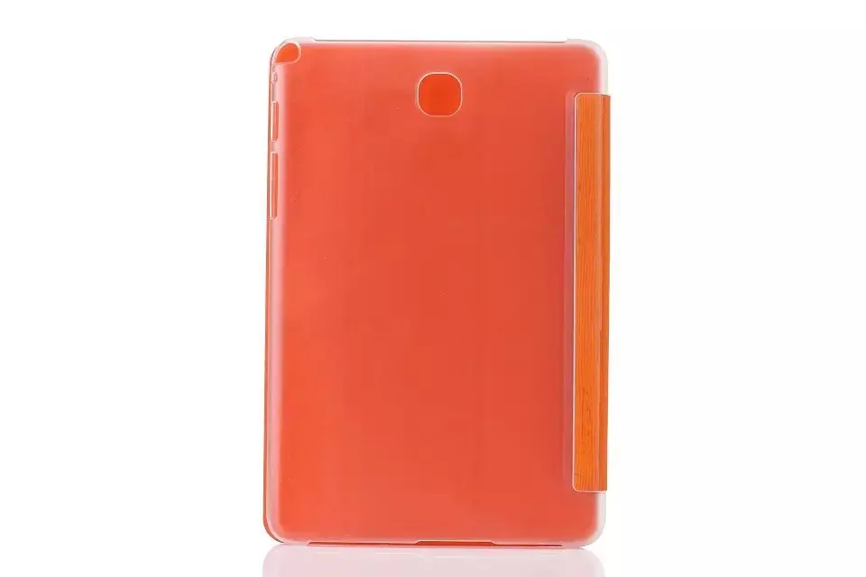

For Samsung Galaxy Tab A 8.0 T350 T351 P350 Toothpick Grain Pattern Back Transparent Slim Stand PU Leather Tablet Case Cover
