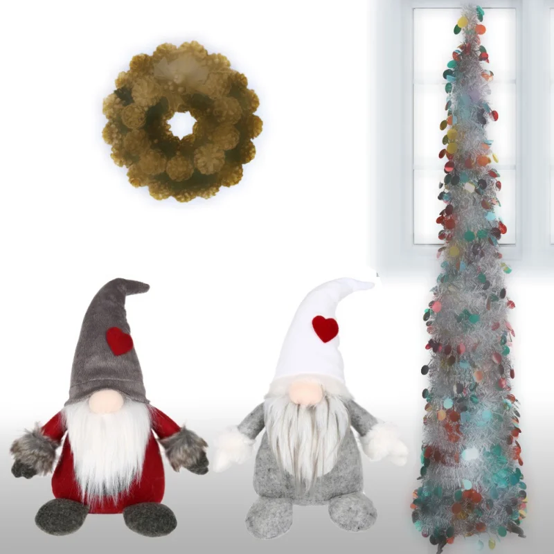 Рождественское украшение, Рождественский шведский эльф, Санта Клаус, куклы, дерево, подвесной декор, украшение для дома, праздника, товары для праздника