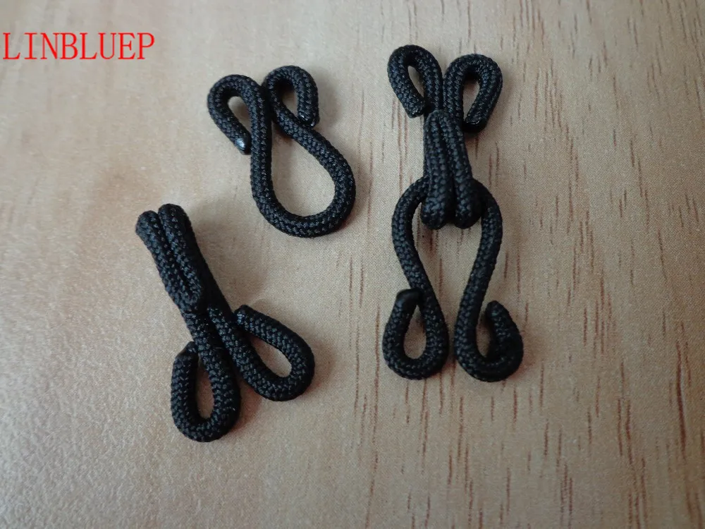 Buy 37mm Black Fur Sewing Large Hooks & Eyes Fabric