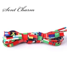 SENTCHARM креативный флаг шнурки для детей эластичные детские шнурки для кроссовок парусиновая обувь 100 см/39 дюймов