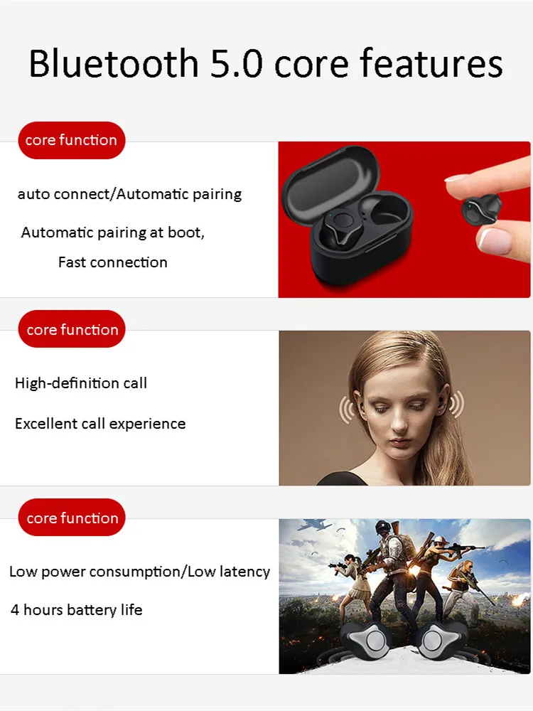 Bluetooth 5,0, наушники, TWS, стерео, беспроводные наушники, гарнитура, водонепроницаемые, вкладыши, спортивные наушники для samsung galaxy buds, смартфон
