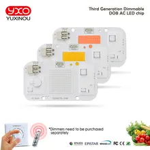 Solderless светодиодный DOB чип лампа 50 Вт AC 110 В IP65 Smart IC Fit без водителя COB светодиодный для DIY светодиодный прожектор холодный белый теплый белый синий