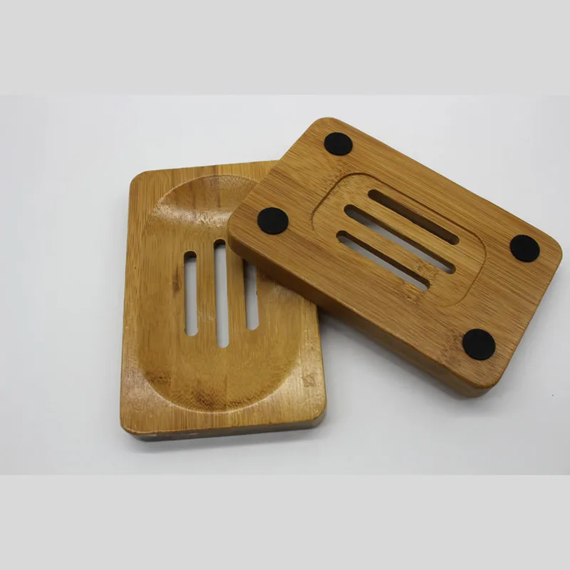 

Natural Wooden Bamboo Soap Dish Wooden Soap Tray Storage Soap Rack Plate Box Container for Bath Shower Plate Bathroom