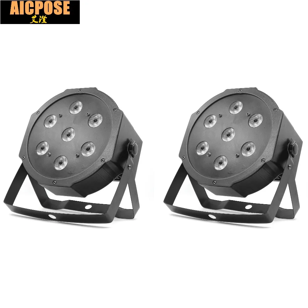 2pcs lots 7 12w Led Lamp Beads 7x12W Led Par Lights RGBW 4in1 Flat Par