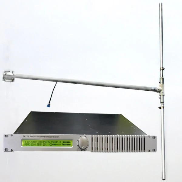 ⁦محطة بث راديو اف ام FMUSER FSN-150 5.0 100W 150W مع DSP Audio وهوائي DP100 وكبل 20Meter RF⁩ - الصورة ⁦1⁩