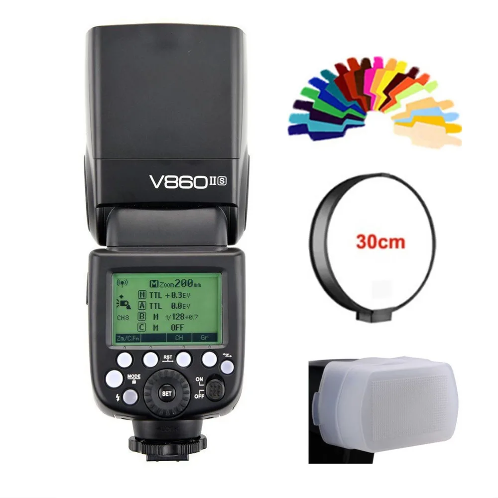 

Ving V860II V860II-S TTL HSS 1/8000s Li-ion Battery Speedlite Flash for Sony DSLR A7R A7RII A7III A7S A58 A99 A6000 A6300 A6500