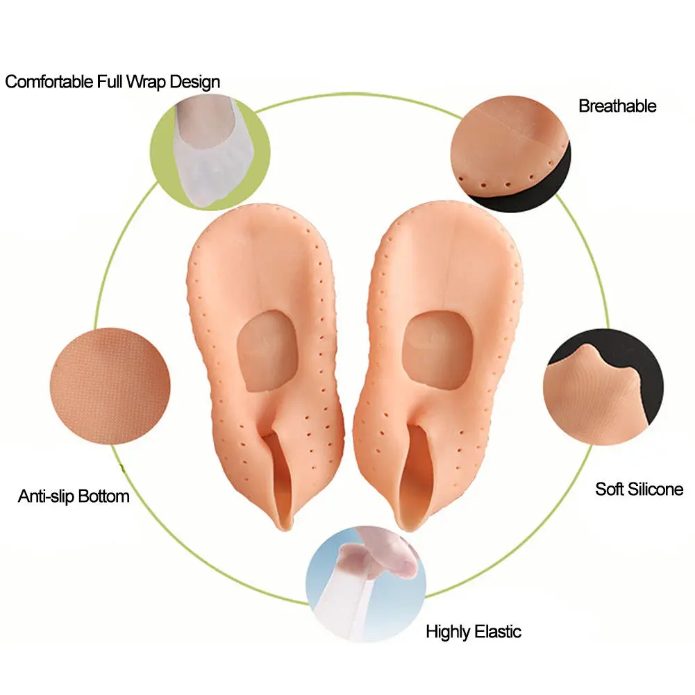 Новые силиконовые увлажняющие Гелеобразные напяточники носки треснутый уход за кожей ног протектор дышащие лодочки носки