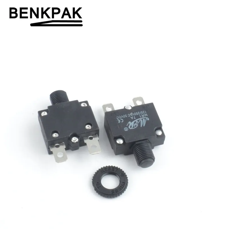 AC 125V//250V 12A NC Hand Reset Button Overload Protector Circuit Breaker 2Pcs