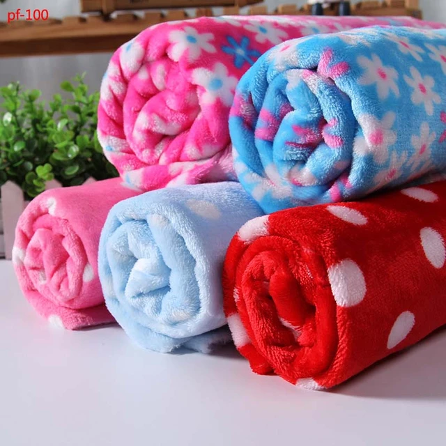 Printed Flannel Soft Coral Fleece Blanket Fabric Plush Coth Home Flannel  Fluffy Textile - AliExpress