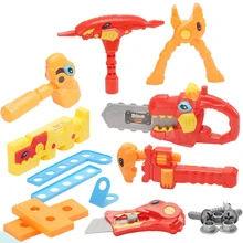 Surwish 18 шт. набор для детей, имитирующий динозавр, набор для ремонта тираннозавра, электрическая пила, набор для детей