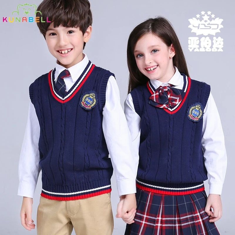 New 2017 Spring autumn 100 cotton baby cardigan boy s V neck sweater vest kids waistcoat
