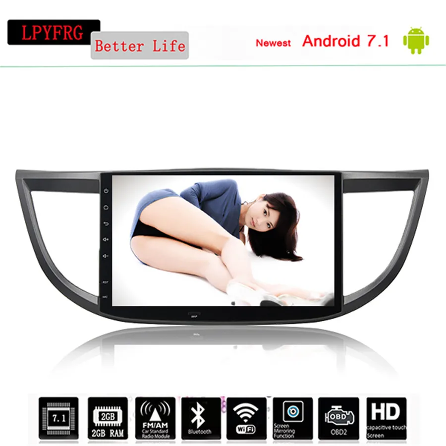 Сенсорный 2 din android 10 0 автомобильный DVD GPS для Honda CRV 2012-2016 экран 1024x600 Bluetooth Радио RDS Wifi