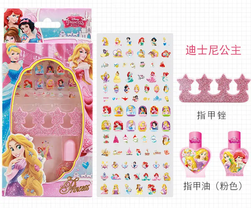 Disney Children's Makeup Toys Frozen Princess Sophia Cartoons DIY Girls Nail Polish Nail Stickers Gift Set toys Christmas gift Disney Children's Makeup Toys Frozen Princess Sophia Cartoons DIY Girls Nail Polish Nail Stickers Gift Set toys Christmas gift