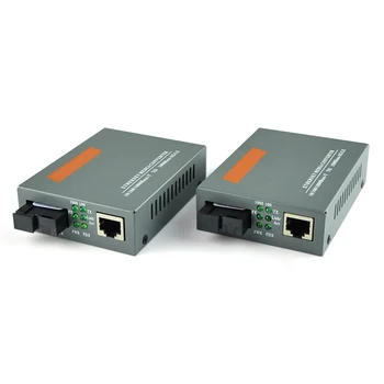 

1 Pair HTB-GS-03 A/B 1000Mbps Gigabit Optical Fiber Media Converter Single Mode Single Fiber SC Port 20KM External Power Supply