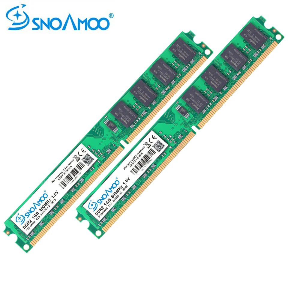 SNOAMOO שולחני אילים DDR2 1GB RAM 800MHz PC2-6400S 240 פינים 1.8V 667MHz 2GB DIMM עבור אני תואם מחשב זיכרון אחריות