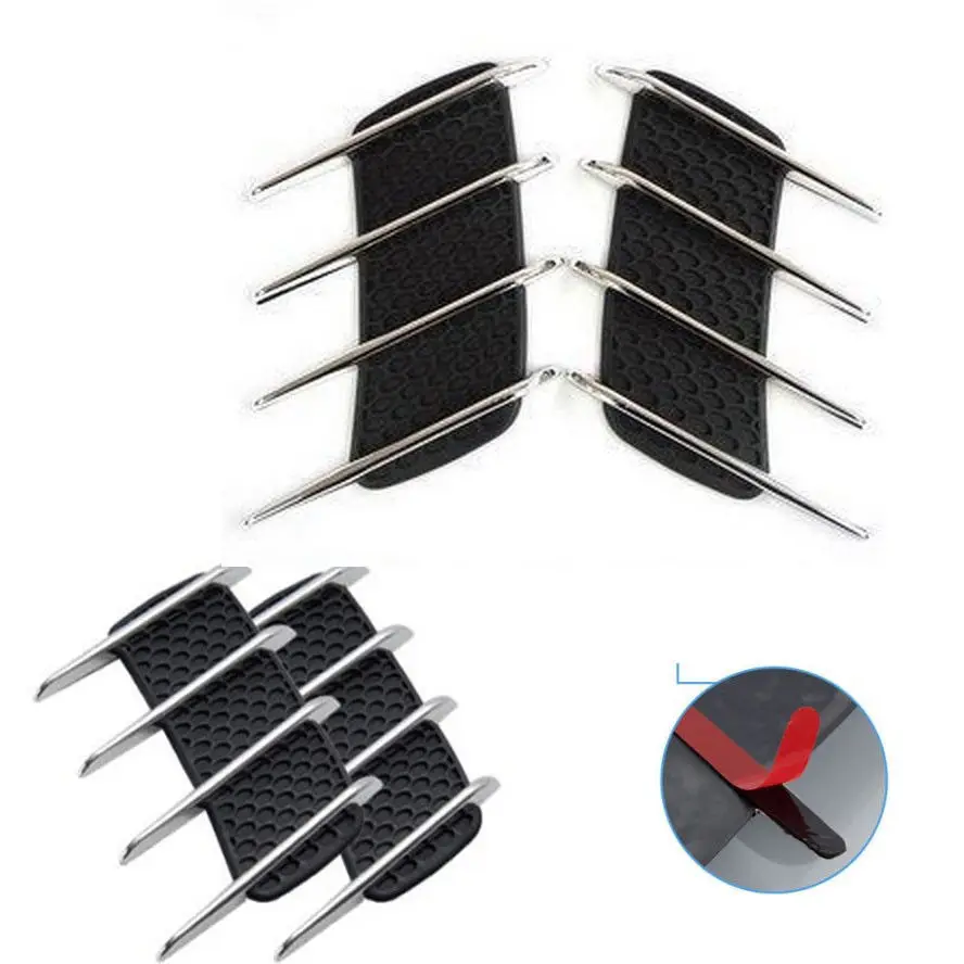 

BBQ@FUKA Silver Air Flow Hood Vehicle Body Intake Side Vent Exterior Decoration Sticker Fit For Mazda Renault hyundai