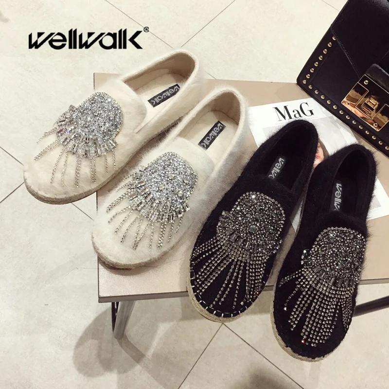 

Fur Flats Shoes Women Espadrilles Female Loafer Flats Woman Derby Shoes Comfortable Ballerina Flats Ladies Fur Moccasins