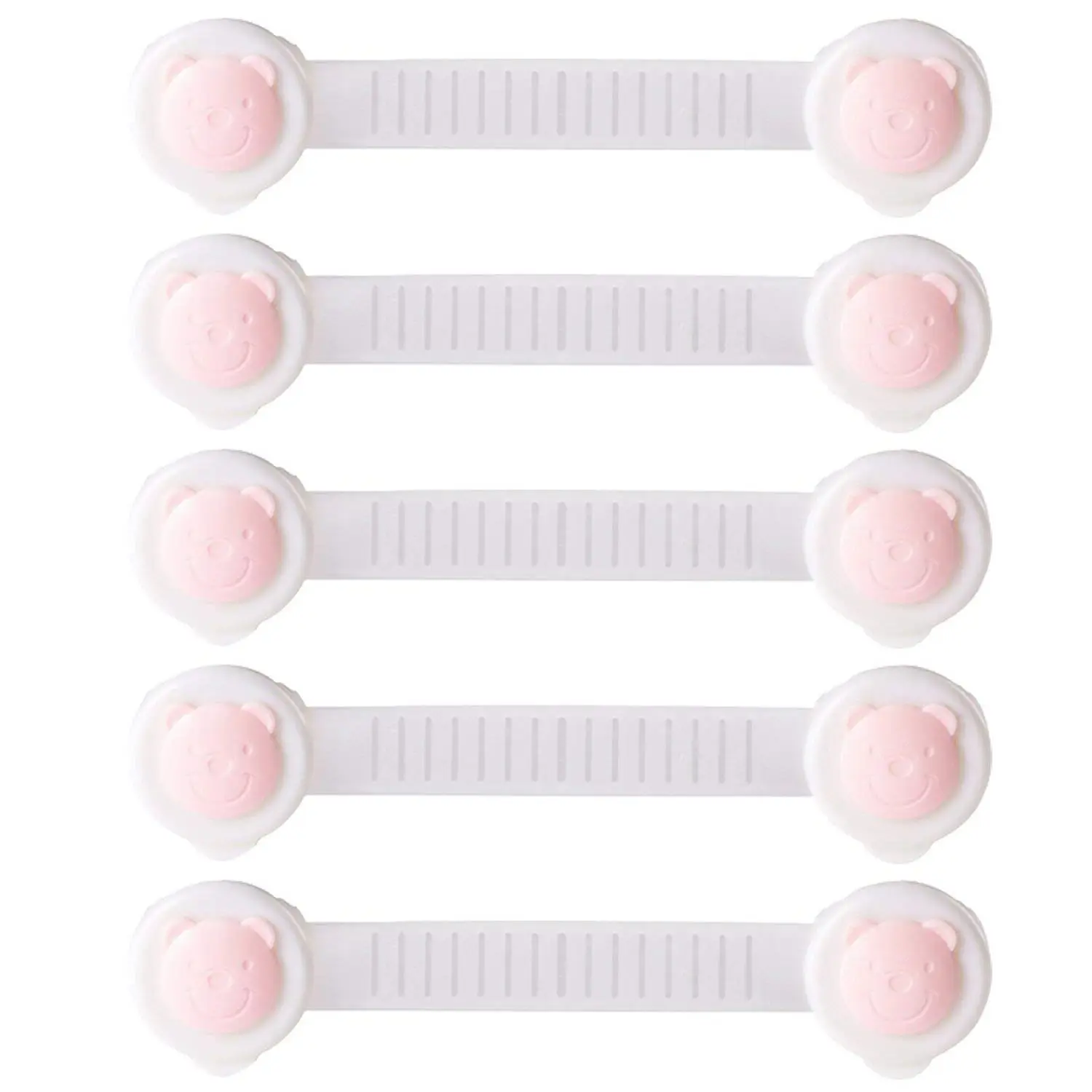 10x Child Kid Baby Safety Locks Cabinet Door Fridge Drawer Cupboard Adhesive Lock Latch Bear Anti-grip Refrigerator Lock-pink |