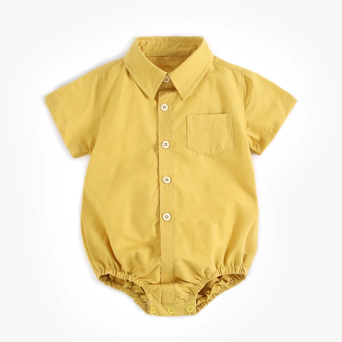 Одежда для малышей; летний комплект одежды для новорожденных мальчиков и девочек; Модная одежда для малышей; roupas Infantis menino; одежда для малышей; комбинезоны с лацканами - Цвет: Хаки