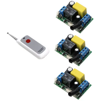 

Smart Home AC 220V 1CH Wireless Relay Remote Control Light Switch RF Wireless Remote Switch Receiver Transmitter 315/433Mhz