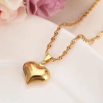 

goldl heart Necklace PNG women Jewelry Charm Pendant necklace Chain Lucky Jewelry girls wedding bridal Christmas Gift
