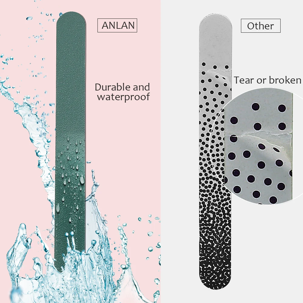 10 шт./лот ANLAN профессиональная пилка для ногтей 100/180 шлифовальный блок для ногтей шлифовальная полировка Педикюр Маникюр для красоты ногтей инструменты