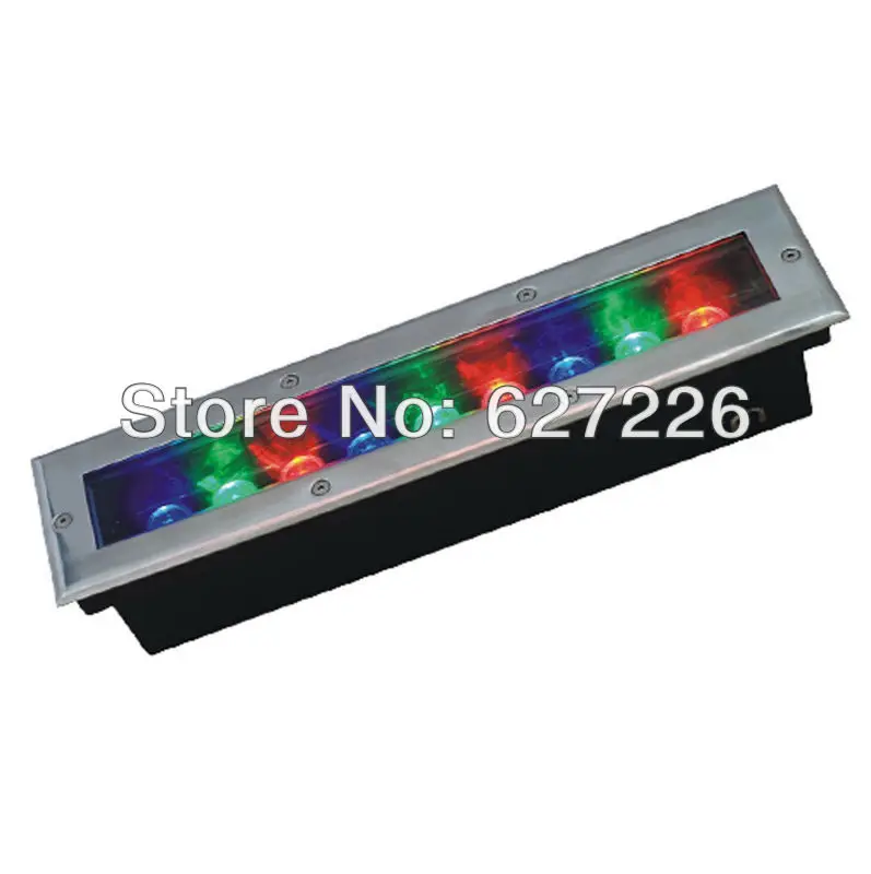 9 Вт светодиодный подземный светильник, DC12V DMX512 RGB IP68 водонепроницаемый, 2 года гарантии, CE& EC(ROHS) по запрещению применения опасных веществ, светодиодный подземный свет