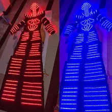 Бесплатная доставка светодиодный костюм/светодиодный Костюмы/Легкие костюмы/светодиодный Робот костюмы/Дэвид робот для вечерние DJ клуб