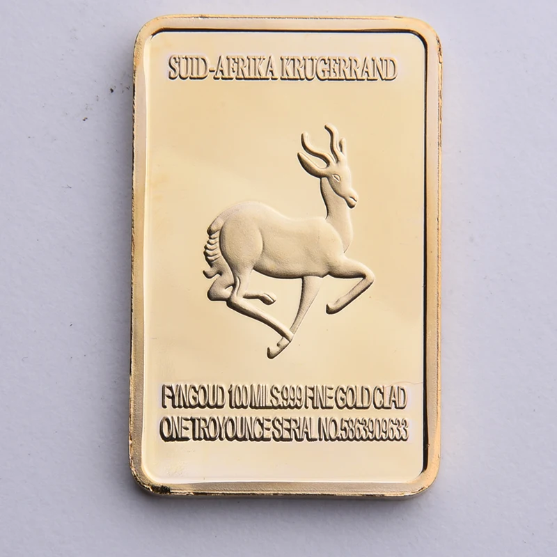 Южная Африка Krugerrand король Африки золотые монеты с покрытием слиток бар олень и